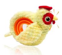 HUGEME Squeaky Dog Toy with Slow Feeder, Tug of War Dog Toy Keep Them Busy Plush Stuffed Interactive Puppy Chew Toy for Small Medium Large Dogs (Yellow)