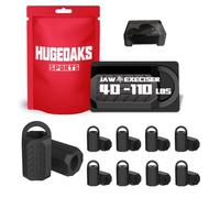 HUGEOAKS Jaw Exerciser, 40-110 LBS, 8 Resistance Levels, Silicone Jawline Exercise Tablets, Powerful Jawline Trainer for Beginners, Intermediate and Advanced Users - Slims and Tone the Face, 16 Count
