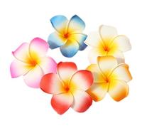 HugeStore 10 Pcs 7cm Hawaii Hawaiian Plumeria Hair Clips Beach Flower Headpieces for Wedding Party