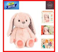 Huggable 12-Inch Pink Plush Bunny Toy - Safe & Washable Cuddle Companion