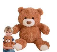 Huggable Bear, Soft Stuffed Animal Toy, Cute Cuddly Bears Room Decoration, Stuffed Bear Toy with Adorable Design, Brown Pink for Valentines Birthday Comfortable to Hug