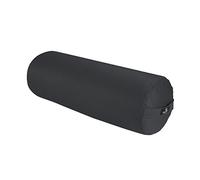Hugger Mugger Round Yoga Bolster - Gray - Firm Round Shape, Higher Profile, Great under Knees, Soft Support, Handmade in the USA
