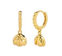 Huggie Earrings for Women, Colorful Statement Earrings Gold Plated Hoop Earrings with Dangle Ladybug Lever Back Valentine'S Day Gift for Girfriend