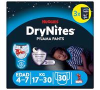 Huggies 4-7 Years DryNites Pyjama Pants Spiderman 30 per Pack, White