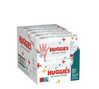 Huggies All Over Clean Baby Wet Wipes 56 Pieces - Pack of 10 (10 x 56 Packs, Total 560 Wipes) (Safe for face, Hands and fundulet)