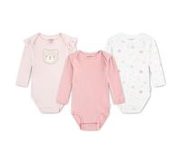 HUGGIES Boy's Long Sleeve Bodysuits 3-Pack 3 Pack, Crystal Pink, 24M