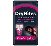 Huggies DryNites Pyjama Pants for Girls, Age 4-7 - 10 Pants Total
