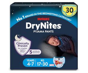 Huggies DryNites Bedwetting Pyjama Pants Age 4-7 17-30kg