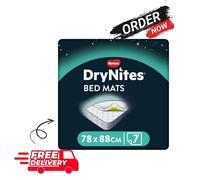 Huggies DryNites - Disposable Bed Mats - Pack of 7 Incontinence Bed Pads