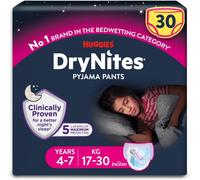Huggies DryNites Dry Nights Pyjamas Girls Disney Bed Nappy 4-7Year Pack 30 Pants