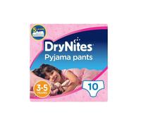 Huggies DryNites Pyjama Pants - 3-5 years 10 Pants Girls