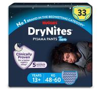 HUGGIES DryNites, Pyjama Pants, Boys 13+ Years (48-60KG), 33 x Bedwetting Pants, Up to 100% Leak Free Nights