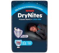 HUGGIES DryNites Pyjama Pants, Boys 3-4 Years (12-21KG), 64 x Bedwetting Pants, Up to 100% Leak Free Nights