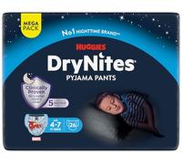 HUGGIES DryNites Pyjama Pants, Boys 4-7 Years (17-30KG), 52 x Bedwetting Pants, Up to 100% Leak Free Nights