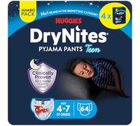 HUGGIES DryNites, Pyjama pants, Boys 4-7 Years (17-30KG) , 64 x bedwetting pants, Up to 100% Leak Free Nights