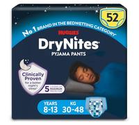 HUGGIES DryNites, Pyjama Pants, Boys 8-13 Years (30-48KG), 52 x Bedwetting Pants, Up to 100% Leak Free Nights