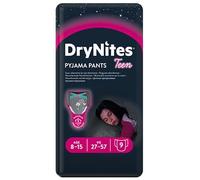 Huggies DryNites Pyjama Pants for Girls, Child Night Underwear, Age 8-15, Mega, 27 Count (Pack of 2)
