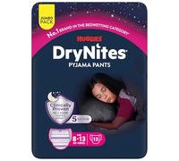 Huggies DryNites, Night Time Pants for Girls - Sizes 8-13 Years (52 Pants) - Teen Pyjama Pants to Manage Bed Wetting - Discrete Designs