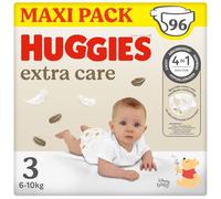 Huggies Extra Care Nappies, Size 3 (4-9 kg), Pack of 96 Nappies