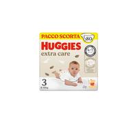 Huggies Extra Care Nappies, Size 3 (6-10kg), Pack of 80 Nappies (40x2)