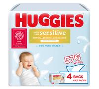 Huggies Extra Care Sensitive Baby Wipes - 12 Pack (576 Wipes) - Plastic Free Wet