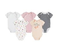 Huggies Little Hugs Baby Girls Unisex 5-Pack Elevated Bodysuit Toddler Underwear Set, Pale Peach, 24 Months (Pack of 5)