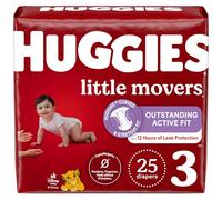 Huggies Little Movers Baby Diapers, Size 3, 25 Ct