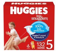 Huggies Little Snugglers Nappies Size 5 - 2 Packs of 66kg (Pack of 132)