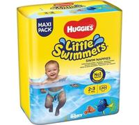HUGGIES Little Swimmers MAXIPACK -Couches de bain jetables Pour bébé Taille 2/3 (3-8kg) - paquet de 20couches - protège sans gonfler -barrière Anti-fuite -Ceinture extensible ajustée -Motifs Disney