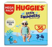 Huggies Little Swimmers, Swim Nappies - Size 3-4, 36 Baby Swim Pants - Leak Guar