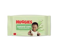 Huggies Natural Care Baby Wipes - Plastic Free Wet Wipes with Aloe Vera & Vitamin E, Hypoallergenic, Comfort and soothe baby's delicate skin leaving a fresher feeling- Single Pack (48 Wipes)