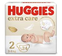 Huggies Newborn Nappies, Size 2 (3-6kg), 1 Pack of 24 Nappies