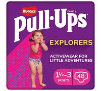 Huggies Pull-Ups Explorers Nappy Pants for Girls - Size 5-6, Ages 1.5-3 Years (48 Pants) - Flex and Protect with Potty Training Wetness Indicator