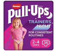 Huggies Pull-Ups, Trainers Night Nappy Pants for Girls - 2-4 Years, Pull-Ups Size 6 (36 Pants) - Extra Night Time Protection - Support for Consistent Potty Training Routines