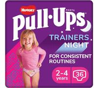 Huggies Pull-Ups Trainers Night Nappy Pants Girls 2 4 Years Pull Ups Size 6 7 36 Pants Extra Night Time Protection Support Potty Training Routines