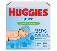 Huggies Pure Baby Wipes 0% Plastic 48s 3 pack