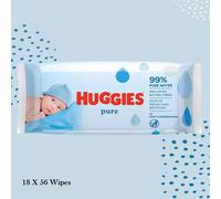 Huggies Pure Baby Wipes 18x56 Packs (1008 Wipes Total)
