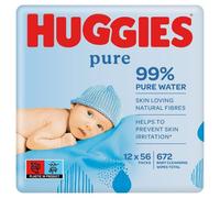 Huggies Pure Baby Wipes 56's - Pack of 12 (672 Wipes)