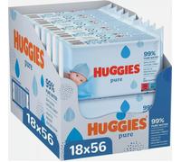 Huggies Pure Baby Wipes 56x18 Wipes