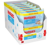 Huggies Pure Baby Wipes, 99% Pure Water, Restores Natural Skin pH, Maxi Pack, 12 x 60 Wipes