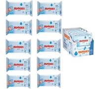 Huggies Pure Baby Wipes Multipack Jumbo Packs With Natural Fibers Pure Water No Skin Irritation Sensitive Unscented (10 x 72 Packs - 720)