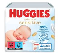 Huggies Pure Extra Care, Baby Wipes - Box with 12 Packs (672 Wipes Total) - 99