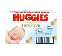 8 Packs Huggies Pure Extra Care No Perfume 99% Pure Water 448 Baby Wipes