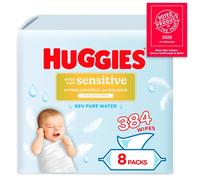 Huggies Pure Extra Sensitive Baby Wipes 8 x 48 Pack - 384 wipes