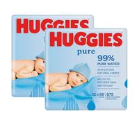 Huggies Pure Plastic Free Baby Wipes 99% Water Wet Wipes, 24 Pack (1152 Wipes)