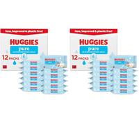 Huggies Pure Plastic Free Baby Wipes, Pack of 24