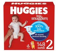 Huggies Size 2 Diapers, Little Snugglers Baby Diapers, Size 2 (12-18 lbs), 148 Count, Packaging May Vary