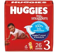 Huggies Size 3 Diapers, Little Snugglers Baby Diapers, Size 3 (16-28 lbs), 26 Count