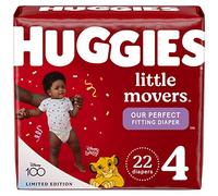 Huggies Size 4 Diapers, Little Movers Baby Diapers, Size 4 (22-37 lbs), 22 Count (Packaging May Vary)