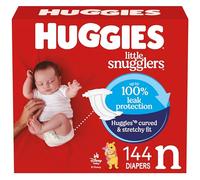 Huggies Little Snugglers Baby Nappies Size 1 (up to 10 lbs), Pack of 144